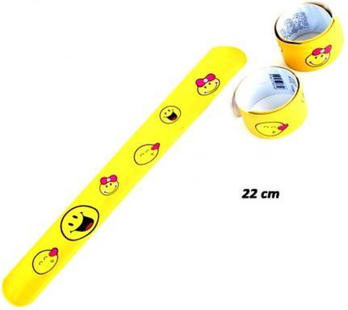 Klaparmband Smiley Emoji | Emoticon Traktatie | Set van 2 klaparmbanden